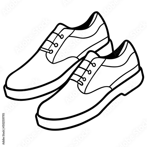 Minimal Shoe Vector on White Background