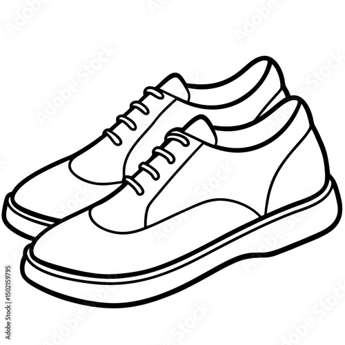 Minimal Shoe Vector on White Background