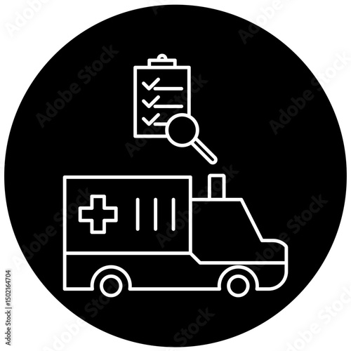 ambulance inspection icon design