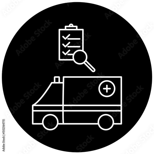 ambulance inspection icon design
