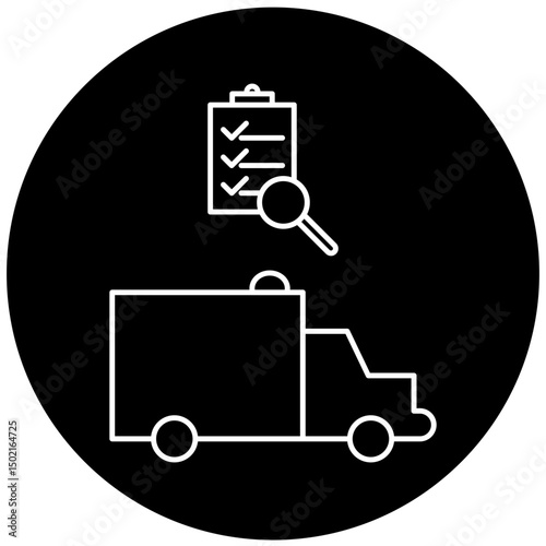 ambulance inspection icon design