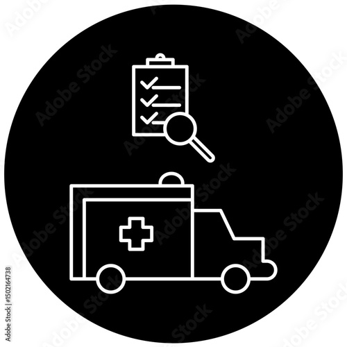 ambulance inspection icon design
