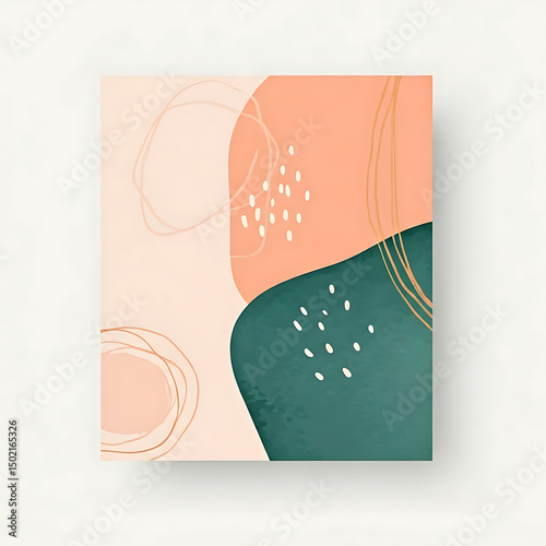 Vector illustration. 1Abstract contemporary aesthet