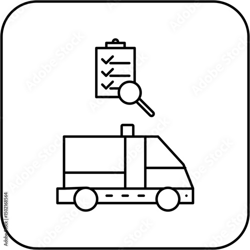 ambulance inspection icon design