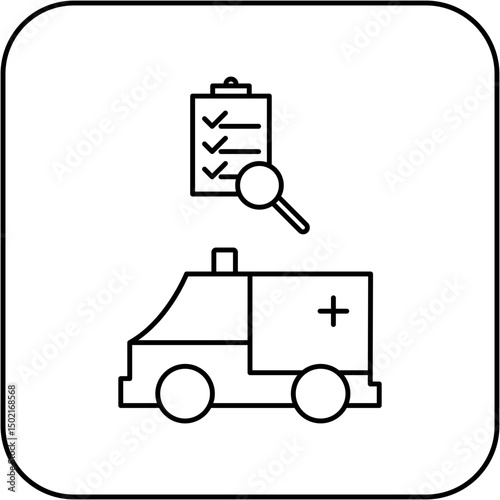 ambulance inspection icon design
