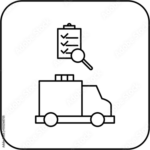 ambulance inspection icon design