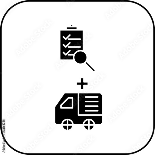 ambulance inspection icon design
