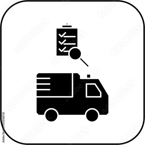 ambulance inspection icon design