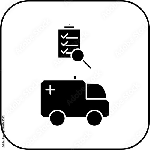 ambulance inspection icon design