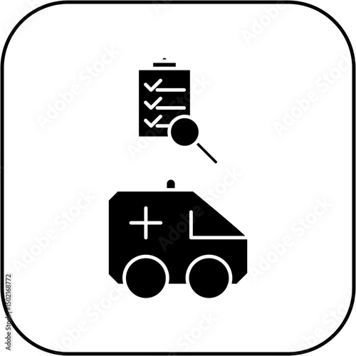 ambulance inspection icon design