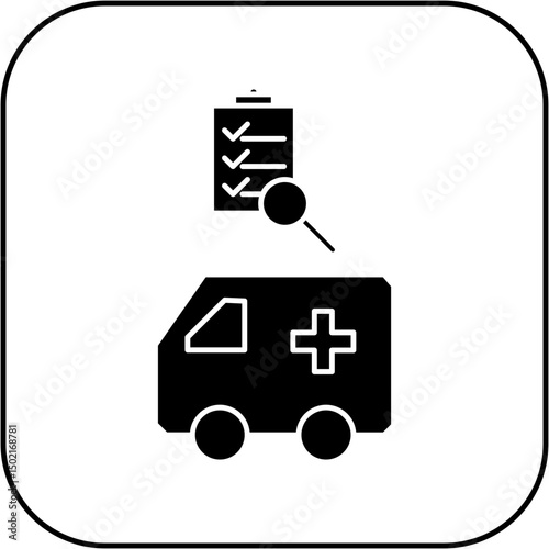 ambulance inspection icon design