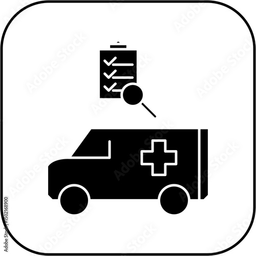 ambulance inspection icon design