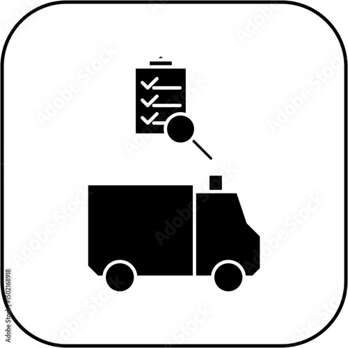 ambulance inspection icon design