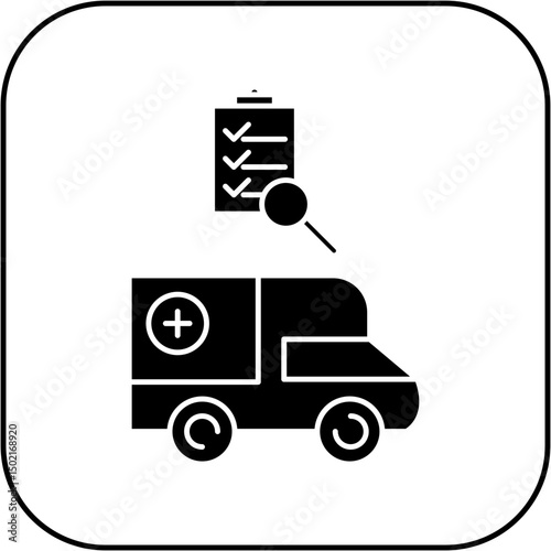 ambulance inspection icon design