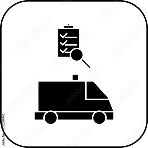 ambulance inspection icon design