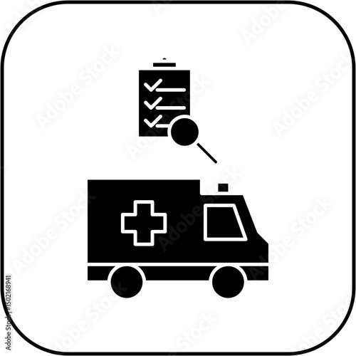 ambulance inspection icon design