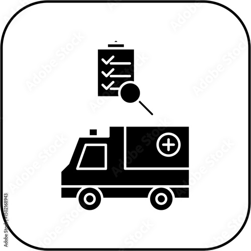 ambulance inspection icon design