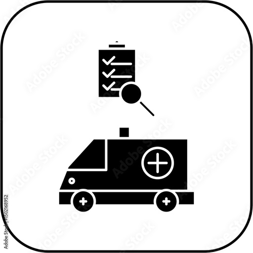 ambulance inspection icon design
