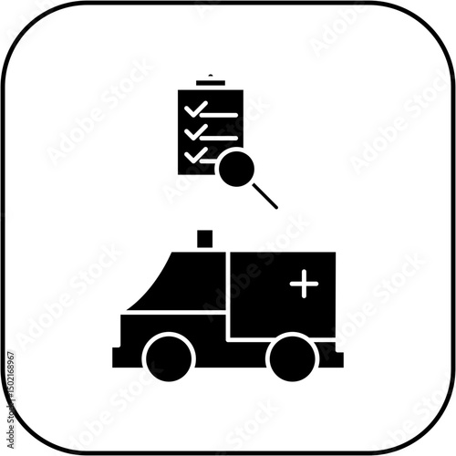 ambulance inspection icon design