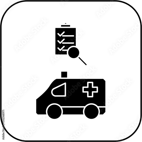 ambulance inspection icon design