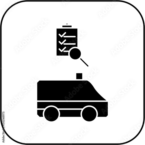 ambulance inspection icon design