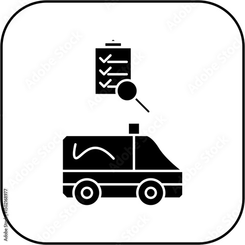 ambulance inspection icon design