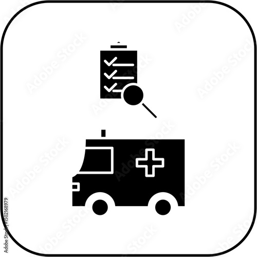 ambulance inspection icon design