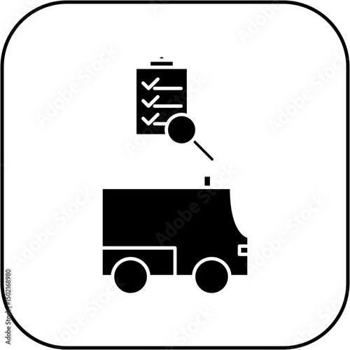 ambulance inspection icon design