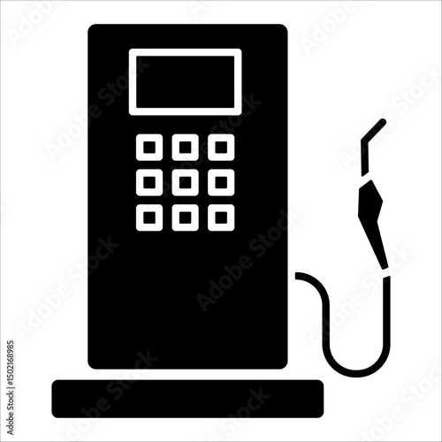 Gas Station  Icon Element For Design