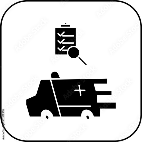 ambulance inspection icon design