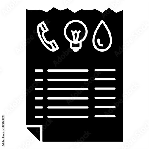 Utility Bills  Icon Element For Design