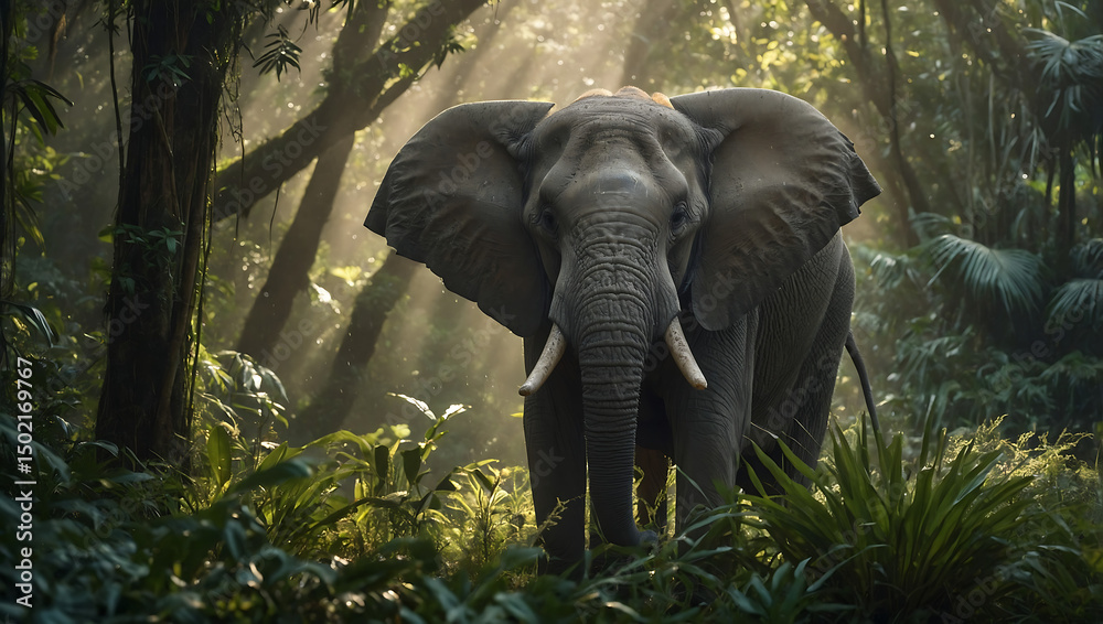Fototapeta premium elephant in the wild