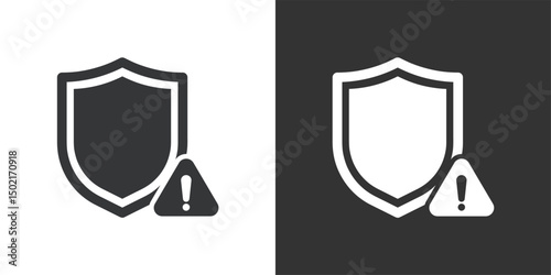 Security risk icon. Solid glyph series icon