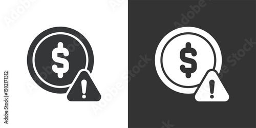 Financial risk icon. Solid glyph series icon