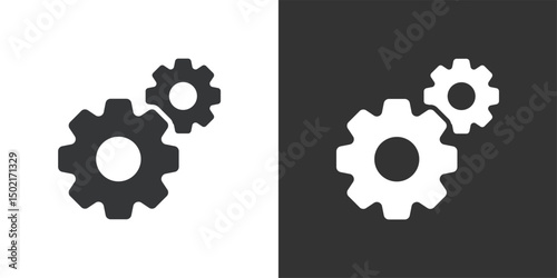 Gear icon. Solid glyph series icon