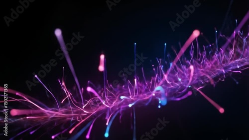 Abstract glowing lines design a bright vector illustration of colorful energy waves in a magical space