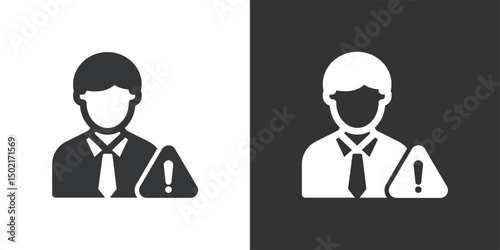 Employee risk icon. Solid glyph series icon