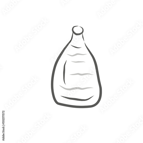 A simple line drawing of a generic bottle.