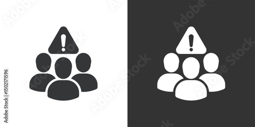 People risk icon. Solid glyph series icon