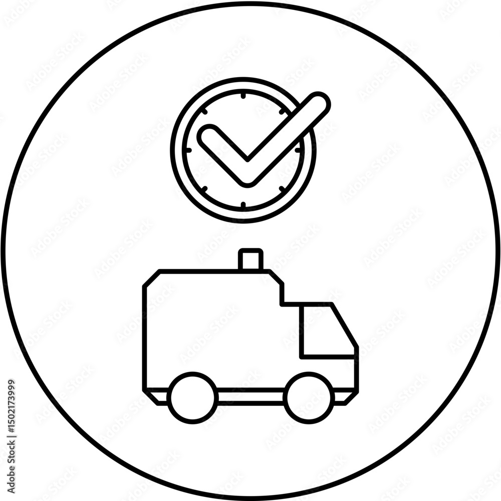 Obraz premium ambulance icon design on time