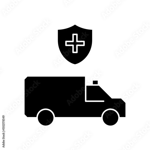 protected ambulance icon design