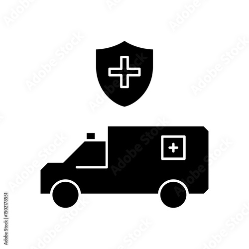 protected ambulance icon design