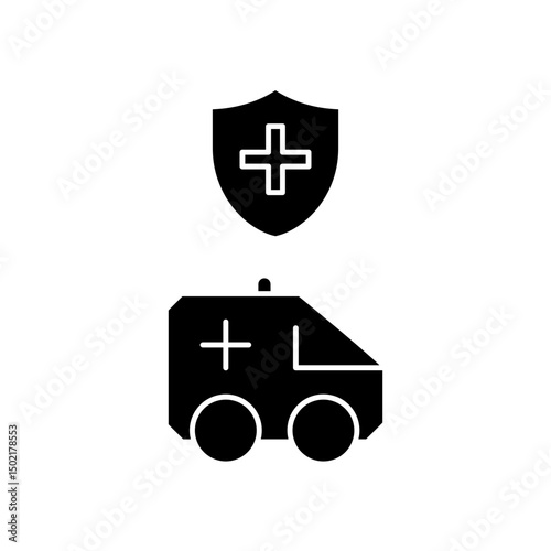 protected ambulance icon design
