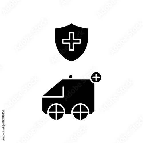 protected ambulance icon design