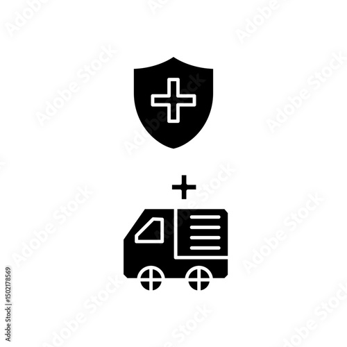 protected ambulance icon design