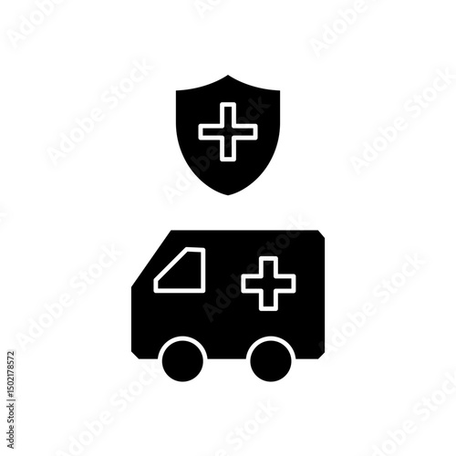 protected ambulance icon design