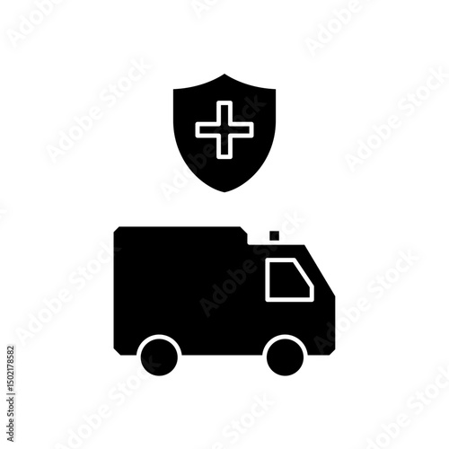 protected ambulance icon design
