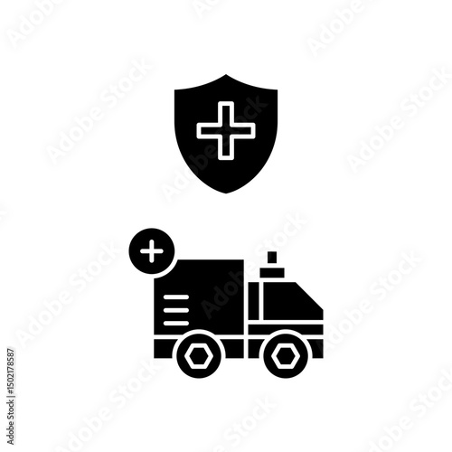 protected ambulance icon design