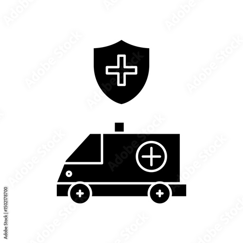 protected ambulance icon design