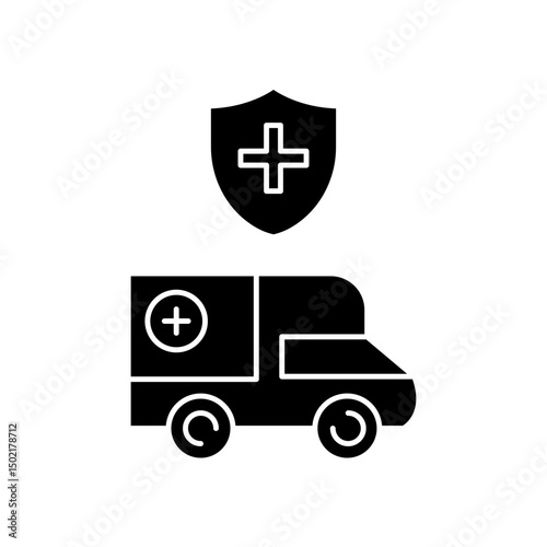 protected ambulance icon design